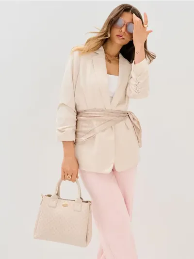 Torba tote od imitacije kože s monogramom