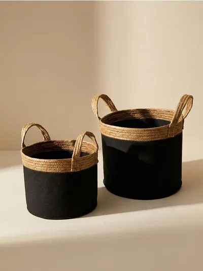 Korpe za odlaganje s pletenim ručkama 2 pack