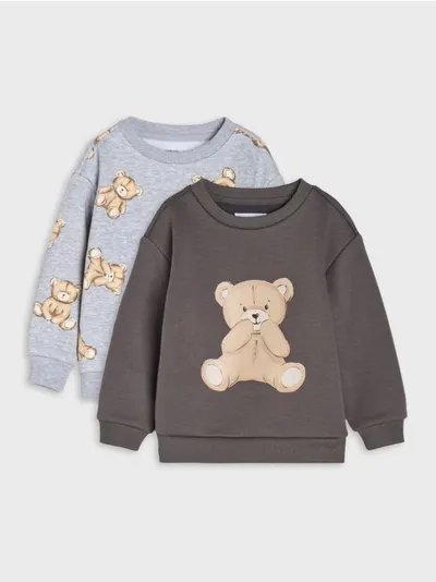 2-pack postavljenih bluza s printom