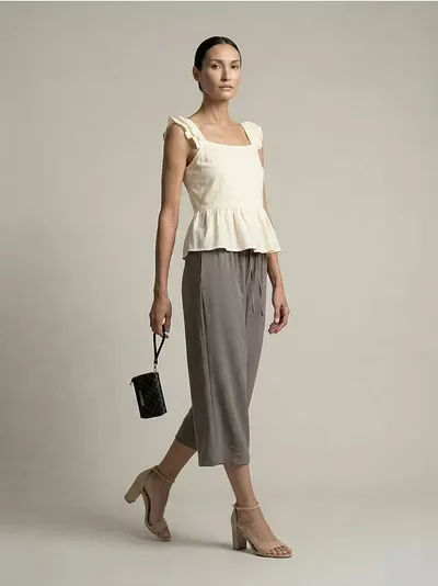 Culotte pantalone s džepovima