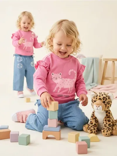 Crewneck duks sa printom mačke