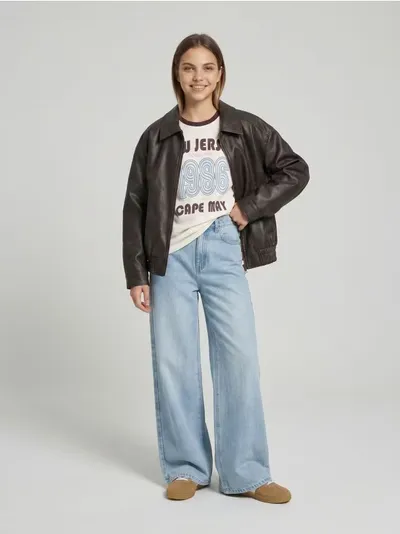 Wide leg farmerke sa ispranim efektom