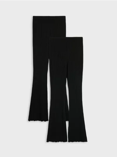 Rebraste flare pantalone 2 pakovanja