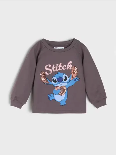 Dukserica s ukrasnim šljokicama Stitch