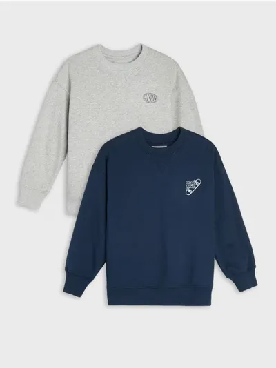 Crewneck dukserice s printom 2 kom