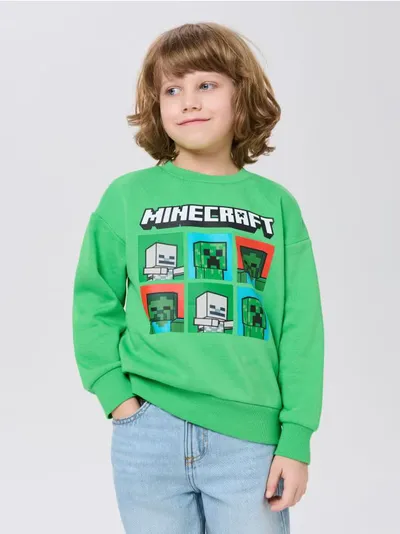 Dukserica s okruglim izrezom i printom Minecraft