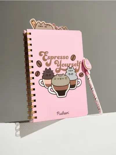 Bilježnica sa spiralnim povezom i pregradama Pusheen the Cat