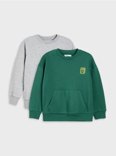Crewneck dukserice sa udjelom pamuka 2 pack