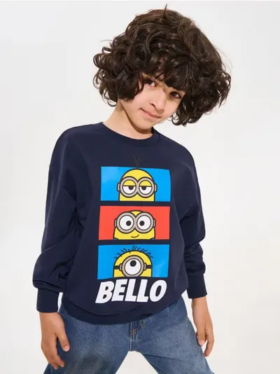 Dukserica s okruglim izrezom i printom Minions