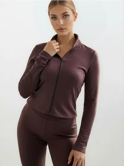 Duks sa polu-zipom soft touch sa dodatkom viskoze Gym Hard