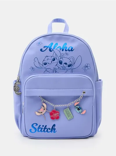 Ruksak sa reljefnim uzorkom i ukrasnim privescima Stitch
