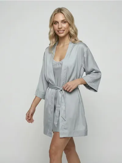 Jednobojni kimono ogrtač