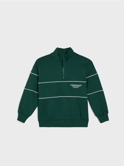 Trenerka half-zip s natpisom