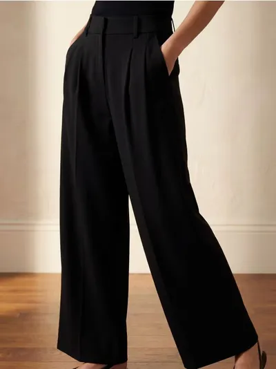 Elegantne wide leg pantalone od mekog pletiva s viskozom