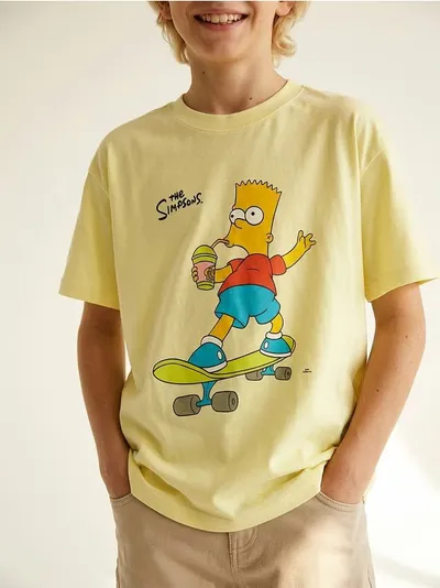 Pamučna oversize majica s printom The Simpsons