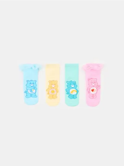 Čarape s pamukom i volanima 4 pack Care Bears