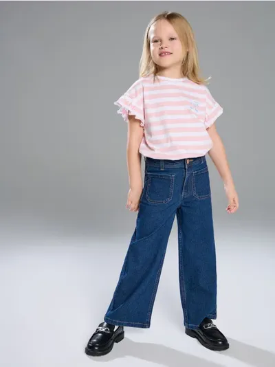 Wide leg farmerke