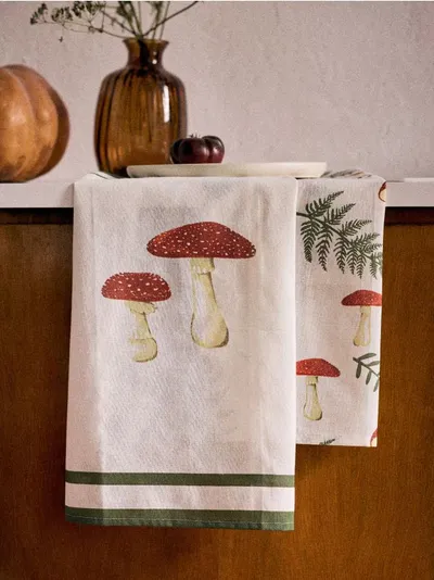 Set pamučnih kuhinjskih krpa s motivom gljiva 2 pack