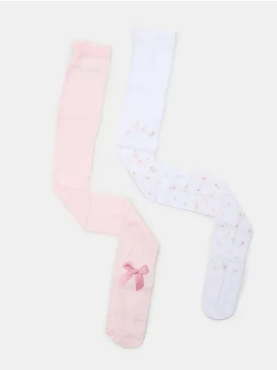 Hulahopke s mašnom i cvjetnim motivom 2 pack
