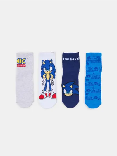 Čarape do članka sa motivom Sonic the Hedgehog, pakovanje od 4 para