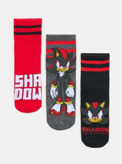 Čarape sa pamukom, pakovanje od 3 para Sonic the Hedgehog