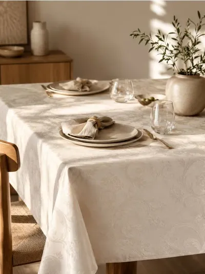 Stolnjak sa žakardnim ornamentnim uzorkom