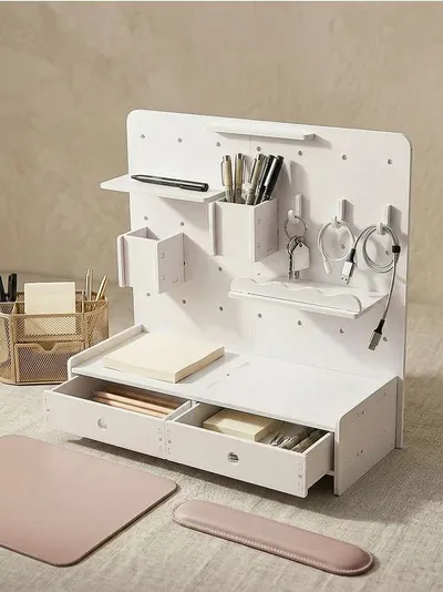 Stoni organizator tipa pegboard s ladicama