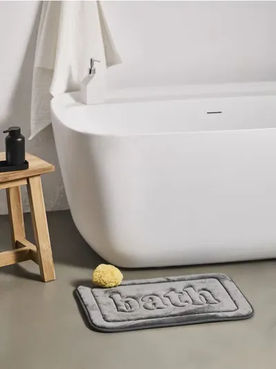 Prostirka za kupatilo s natpisom Bath