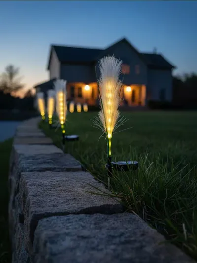 Solarna LED svjetiljka u obliku pampas trave