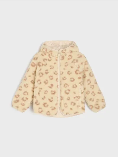 Teddy jakna s leopard uzorkom