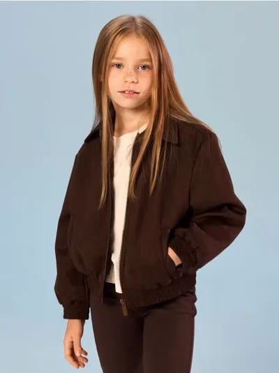Bomber jakna od imitacije antilopa
