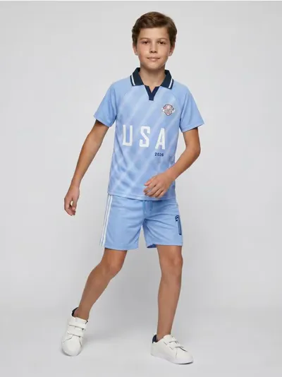 Active brzo sušeći sportski set sa printom USA