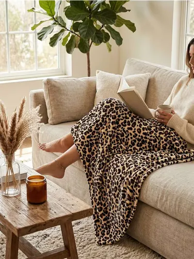 Deka s leopard printom