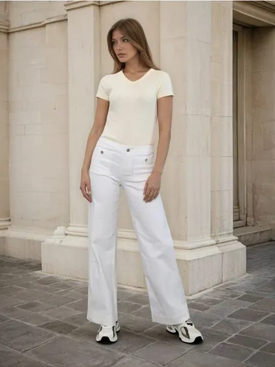 Wide leg farmerke