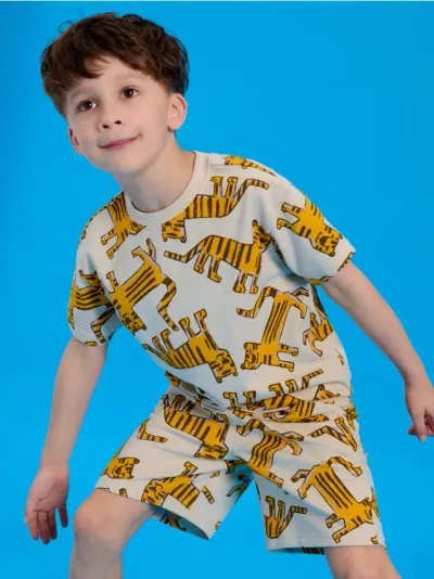 Set: majica i šorc s motivom tigra