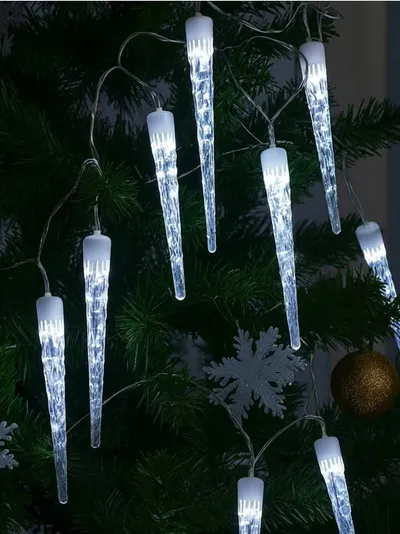 Božićne lampice u obliku ledenih sveča