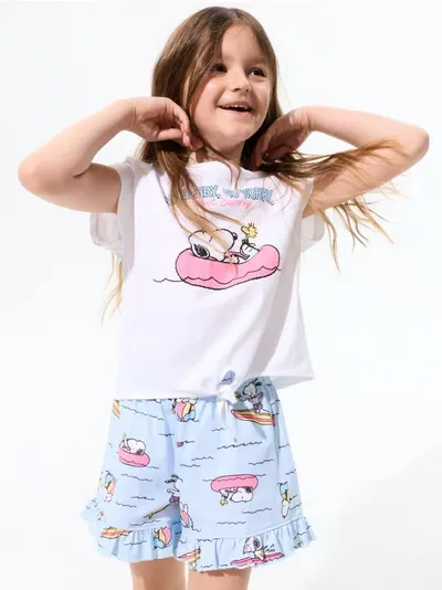 Pamučni komplet: majica i šorti Snoopy Peanuts