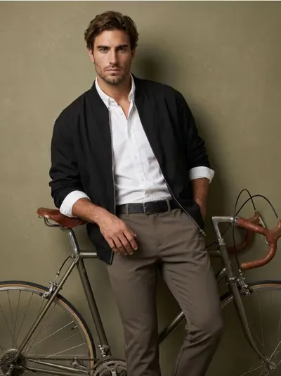 Slim-fit chino pantalone sa dodatkom viskoze