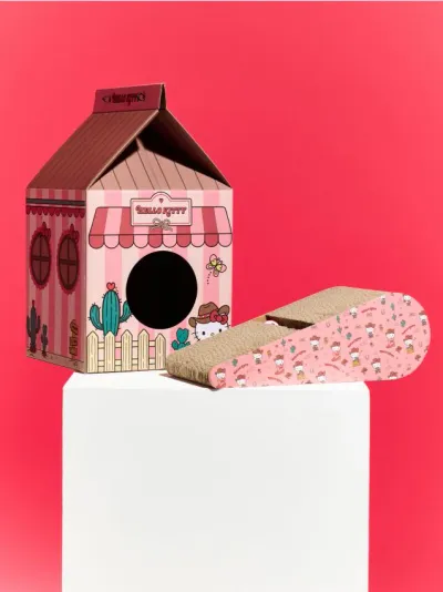 Kartonska kućica za mačku Hello Kitty