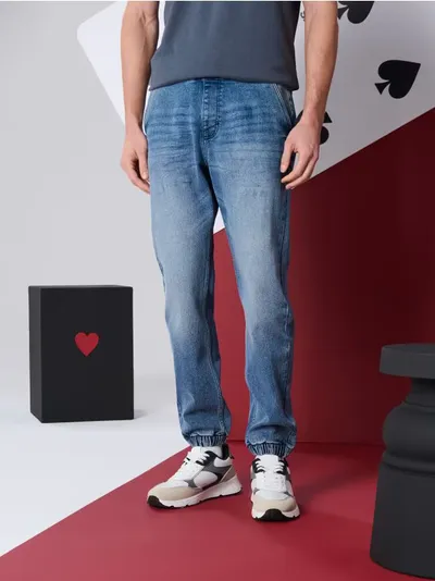Traperice jogger s efektom pranja