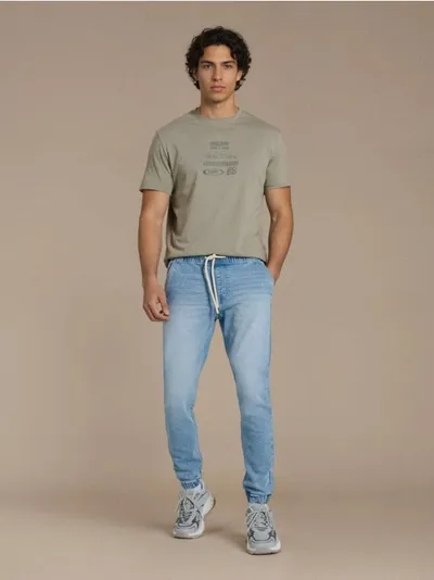 Traperice jogger s efektom pranja