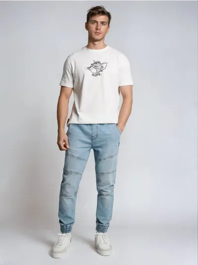 Traperice jogger s efektom pranja