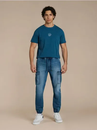 Traperice jogger s efektom pranja