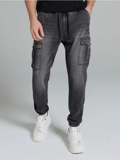 Traperice jogger s efektom pranja