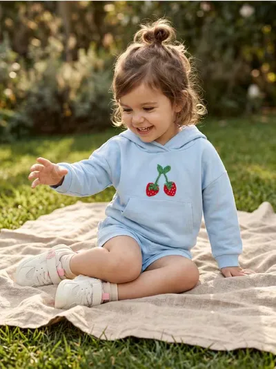 Pamučni duks sa kapuljačom i 3D aplikacijom