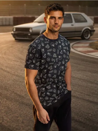 Pamučna majica s uzorkom
