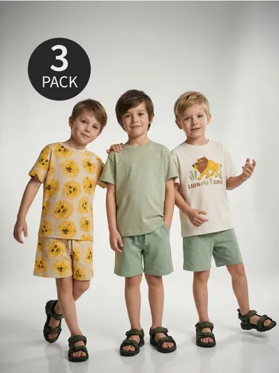 Pamučne majice s printom lava 3 pack