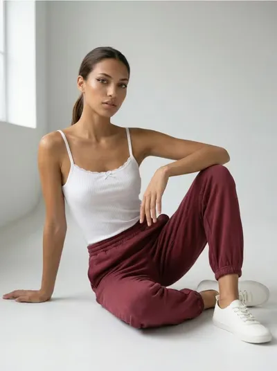 Jogger pantalone sa dodatkom viskoze, soft touch