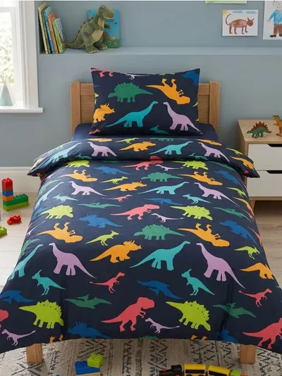 Set posteljine s pamukom s motivom dinosaura