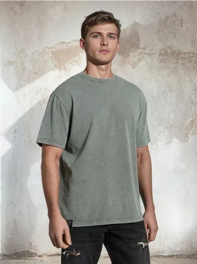 Pamučna majica s efektom ispranosti